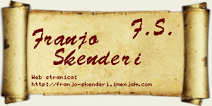 Franjo Skenderi vizit kartica